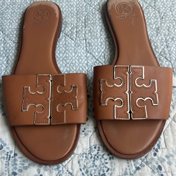 Tory Burch Brown Slide Sandals - Picture 2 of 5